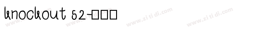 knockout 52字体转换